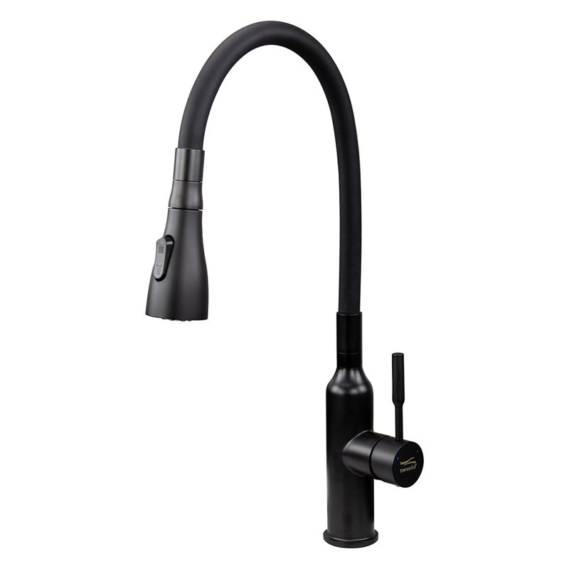 Flexible Multi-Function Faucet Single-Hole Laundry Faucet, Matte Black