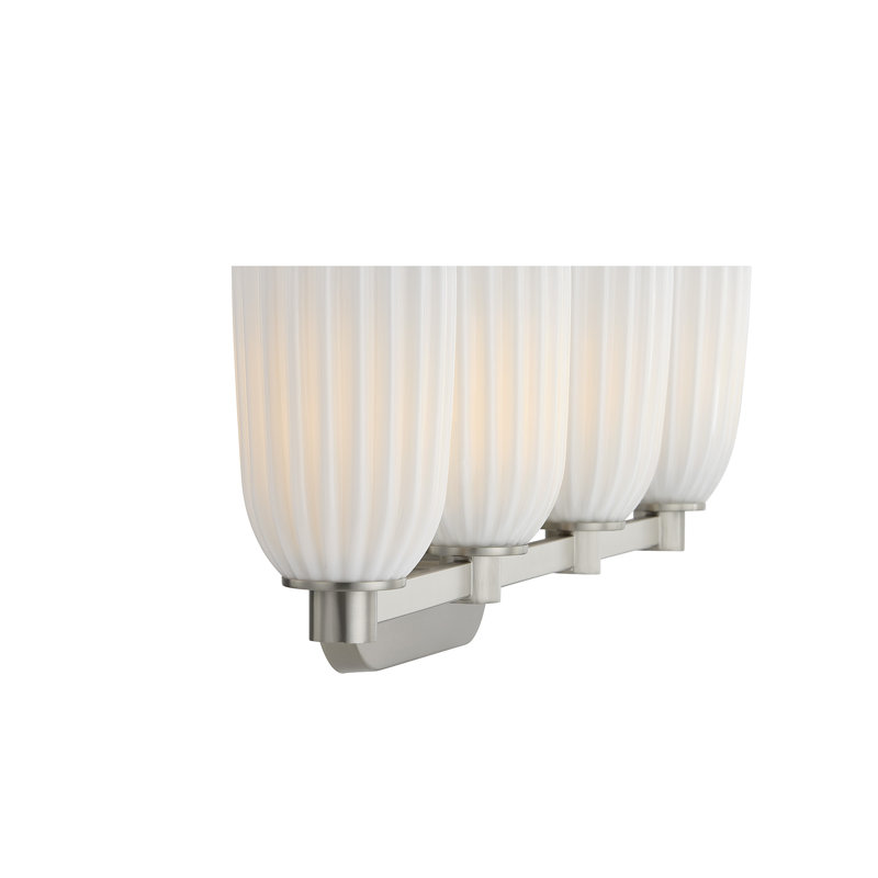 Luminaire de meuble-lavabo 4 lumières en nickel satiné, Satin Nickel, 4