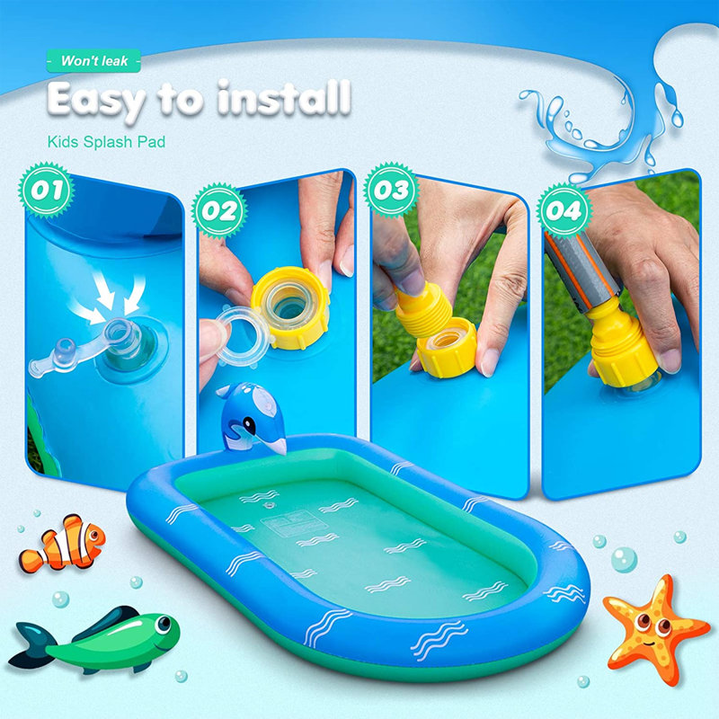 Piscine gonflable en plastique 2,16 pi x 5,53 pi