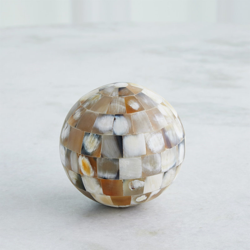 Horn Sphere, 5.25" H x 5.25" W x 5.25" D