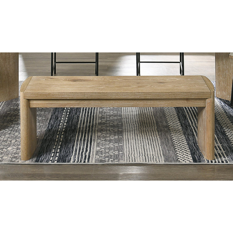 1Pc Dining Bench With Rounded Edge