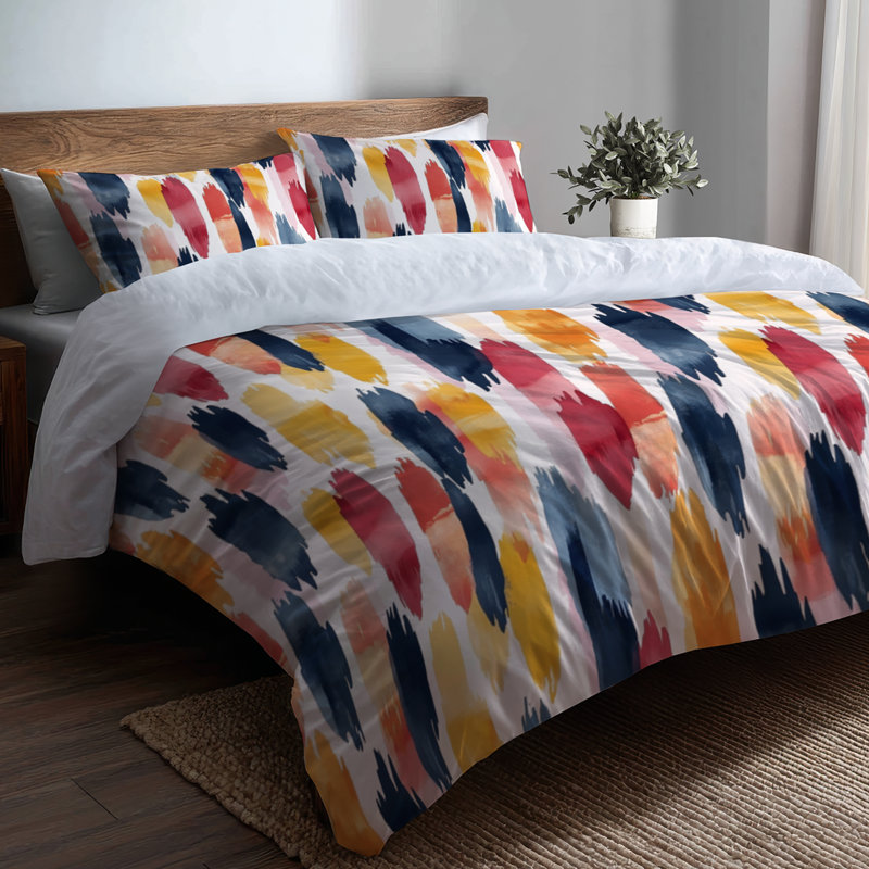 Ensemble d'édredon 4 pièces Coastal - Ensemble d'édredon noir et rouge Drift, King Comforter + 3 Additional Pieces