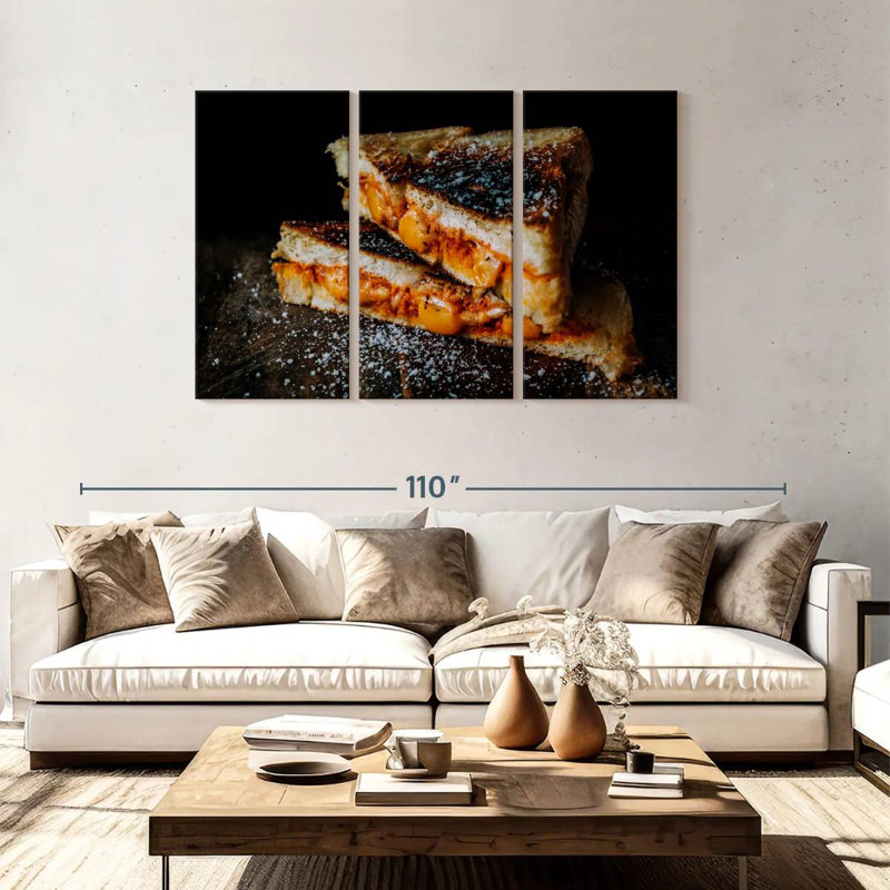 Yarlin Grilled Cheese, 48" H x 74" W