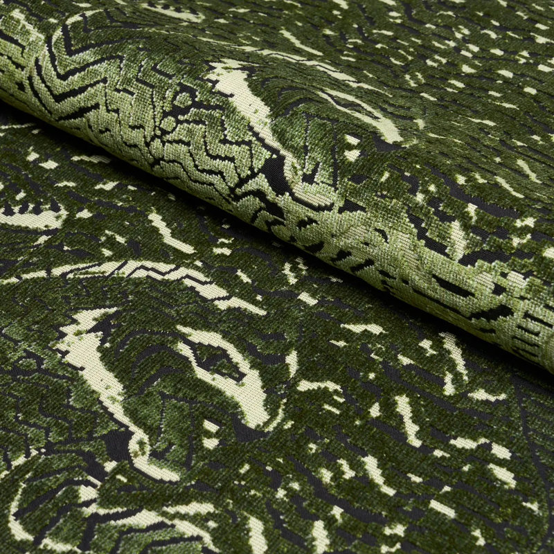 Tissu velours tigresse, Noir
