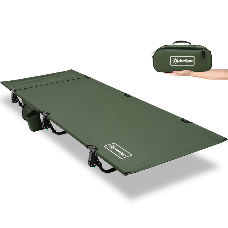 Lit de camp portatif, lits de camp pour adultes, lit de camp ultraléger, Vert