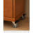 Medieval‑style Cherry Wood Multi‑layer Jewelry Cabinet with Wheels for Bedroom