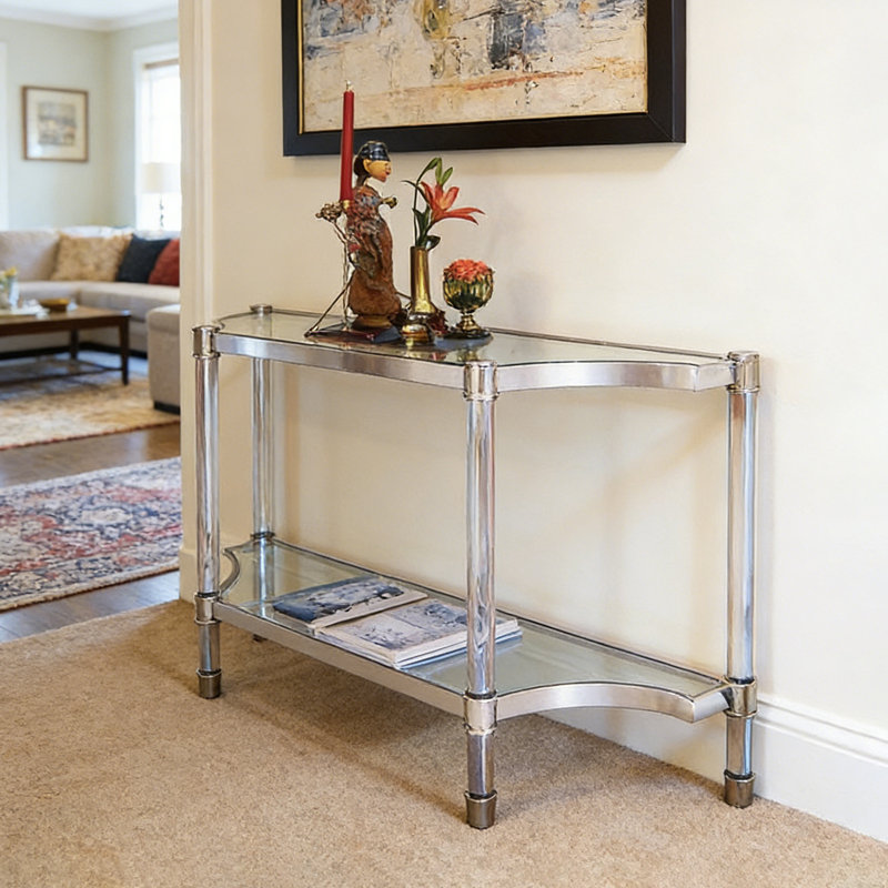 Modern transparent acrylic console table