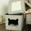 Teddy Boucle Cat House, Foldable Kittening Box, Pet Bed L40 W40 H44 cm-94833872