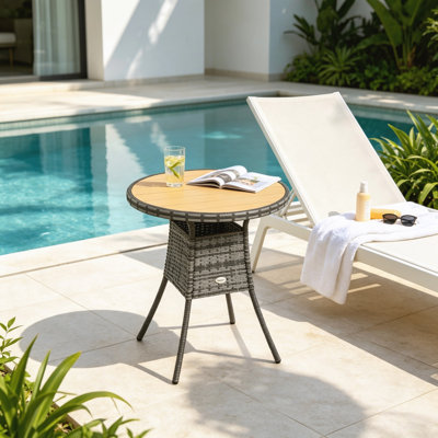 Metal Outdoor Bistro Table , 70cm W 70cm D