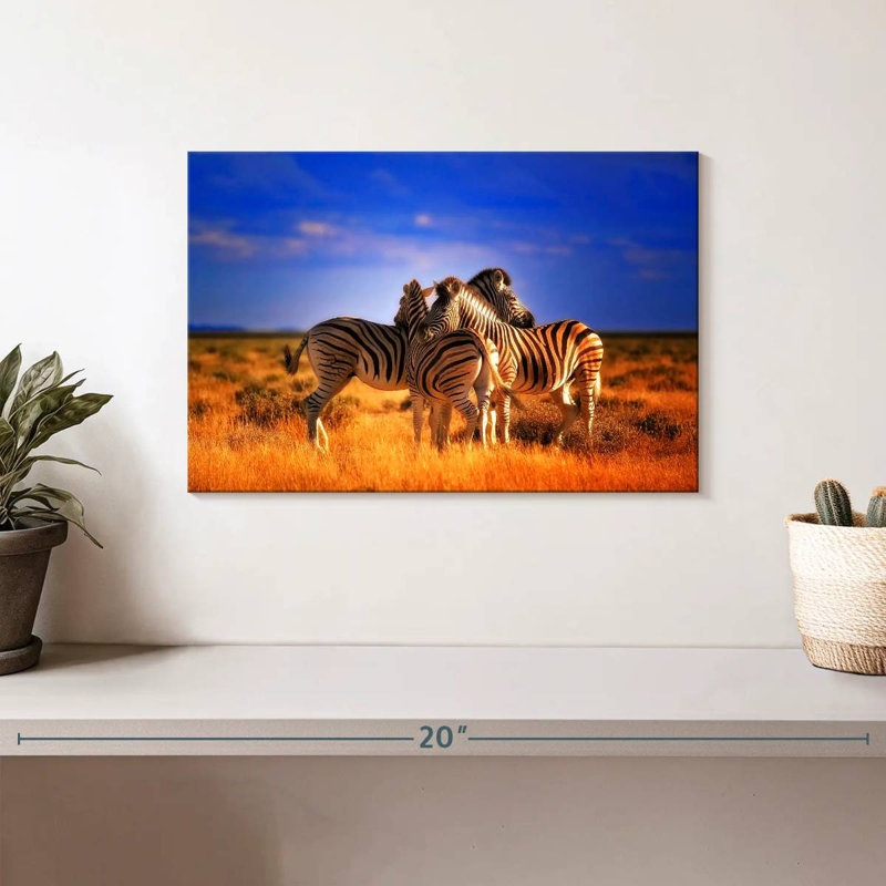Brampt Huddling Zebras, 8" H x 12" W