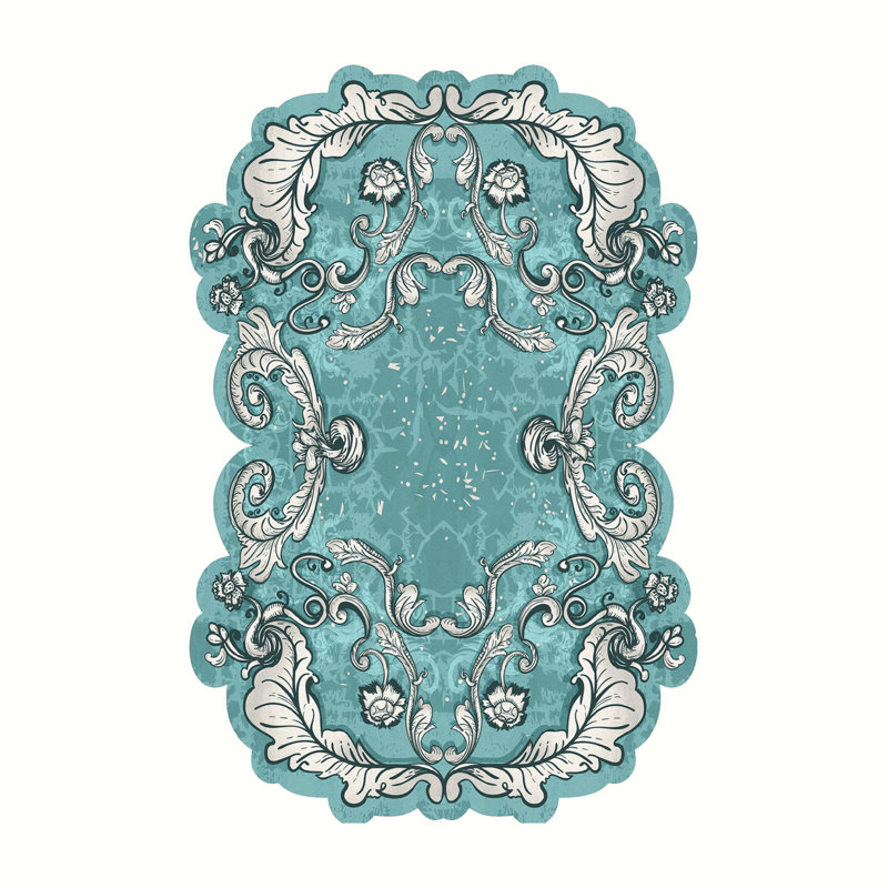 Premium Hall Carpet, 31.5 x 78.7 inches, Turquoise | 100% Polyester, 1200 g/m² | Non-Slip Leather Sole, 0.4 in Pile Height | Antibacterial, Machine Washable at 86°F | Easy to Clean, Stylish Addition to Any Hallway