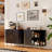 Storage Cabinet, Fluted Sideboard Buffet Cabinet With Tambour Sliding Doors& Adjustable Shelf, Accent Coffee Bar Console Table For Kitchen, Living Room, Entryway-899618317-899618315
