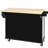 Drop Kitchen Cart With Internal Shelves And Smooth Mobility, Black Cart, Black. 3 Drawers, Cabinet Removable Shelves, For Dinning Room Beyond-1134467763