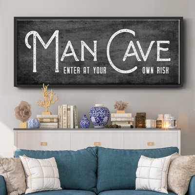 Man Cave- Framed Canvas