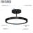 Hewit Acrylic LED Semi Flush Mount-1054053433