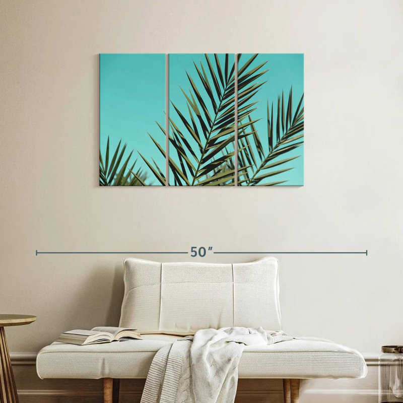 Feuilles de palmier Harnek Sky, H 24 po x l 38 po