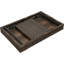 Table portable pliante en osier, brun-289901075