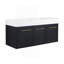 Meuble-lavabo mural 48 po avec lavabo, lavabo en résine à rebords épais, ensemble KD-44009891