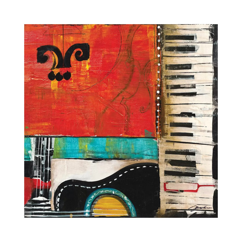 Sheet Music IV by Liz Jardine - Wrapped Canvas Painting, 30.48 cm H x 30.48 cm W