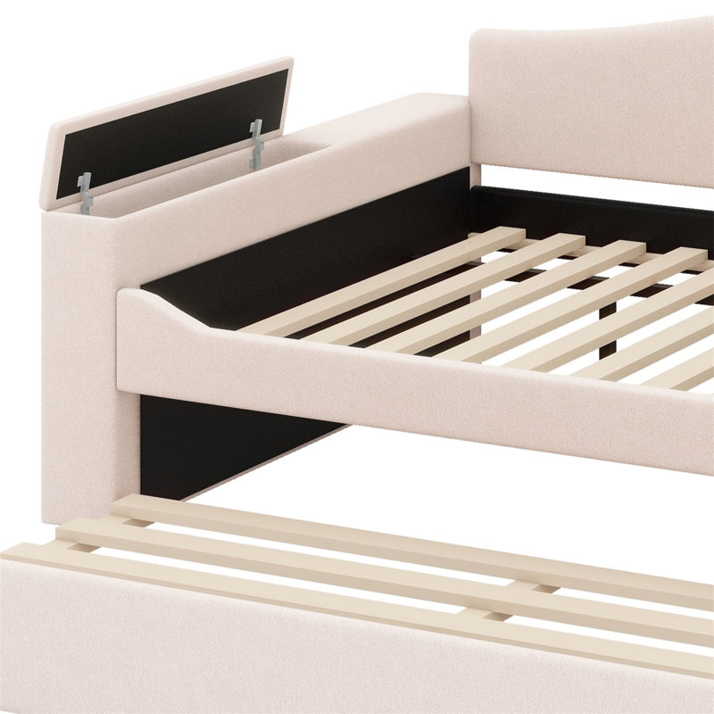 Upholstered Daybed, Full, Beige