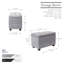 Banc de rangement rembourré en tissu Bacca-772876121