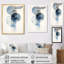 Circular Simplicity aquarelle en bleu rétro - art mural moderne sur toile géométrique-1414322811-1414322810