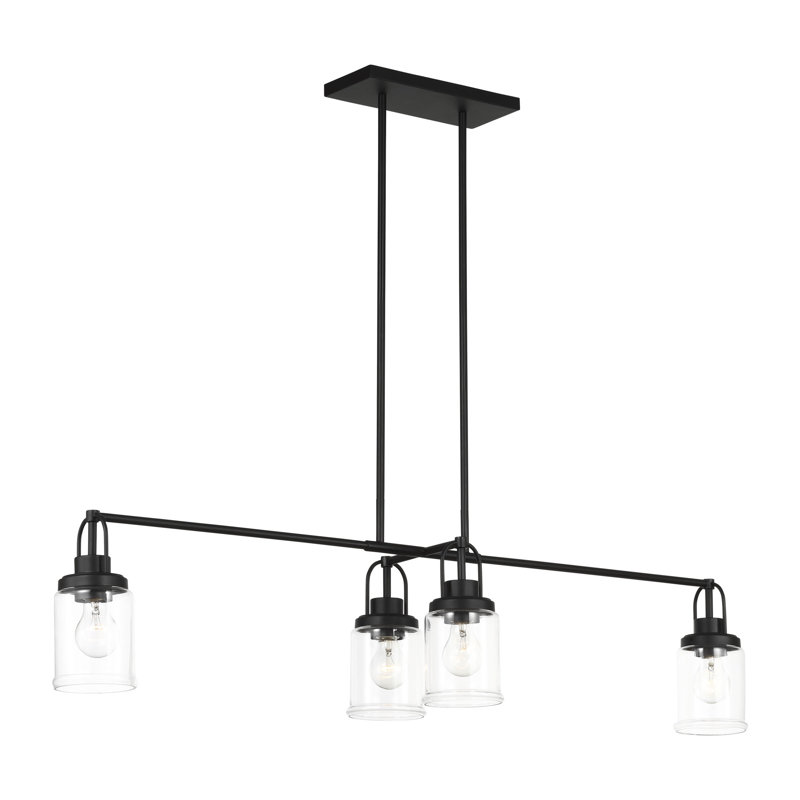 Anders Four Light Chandelier from Visual Comfort Studio, Midnight Black