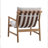 25.5" Wide Upholstered Accent Chair with Wooden Legs and One Pillow