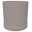 Pot à fleurs rond intérieur / extérieur en plastique moderne avec soucoupe-1933896411-1944428720