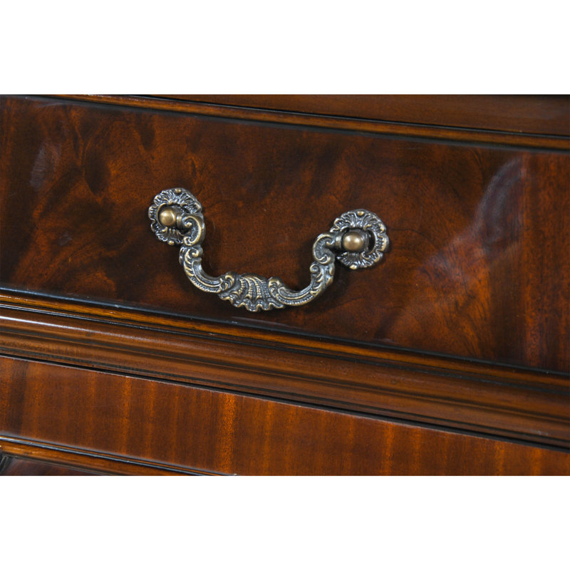 Mahogany and Brass Traditional Sideboard with Storage
