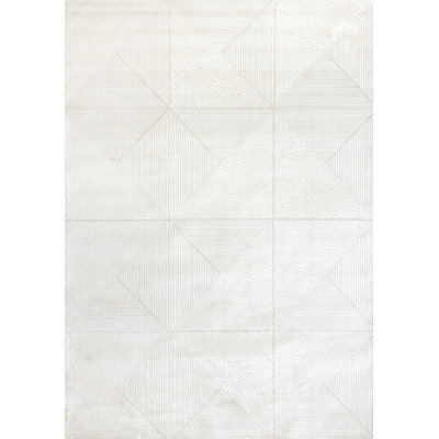 Diedri Soft Cream Lines Indoor Area Rug