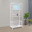 16 Rods Freestanding Ribbon Storage Shelf Display Rack With 4 Wheels White-752235693