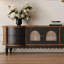 Meuble télé rétro en bois manufacturé brun noisette-1382691824