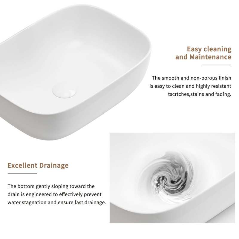 Petit lavabo vasque de salle de bain au-dessus du comptoir