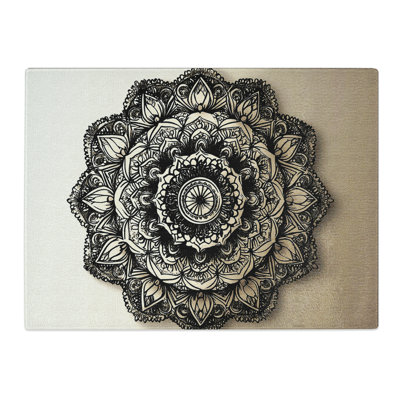 Striking Mandala Vol.4  Glass Chopping Board