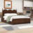 Giavana Queen-Sized Bed with Headboard, Built-in Storage, and Pull-Out Twin XL Trundle-822844772