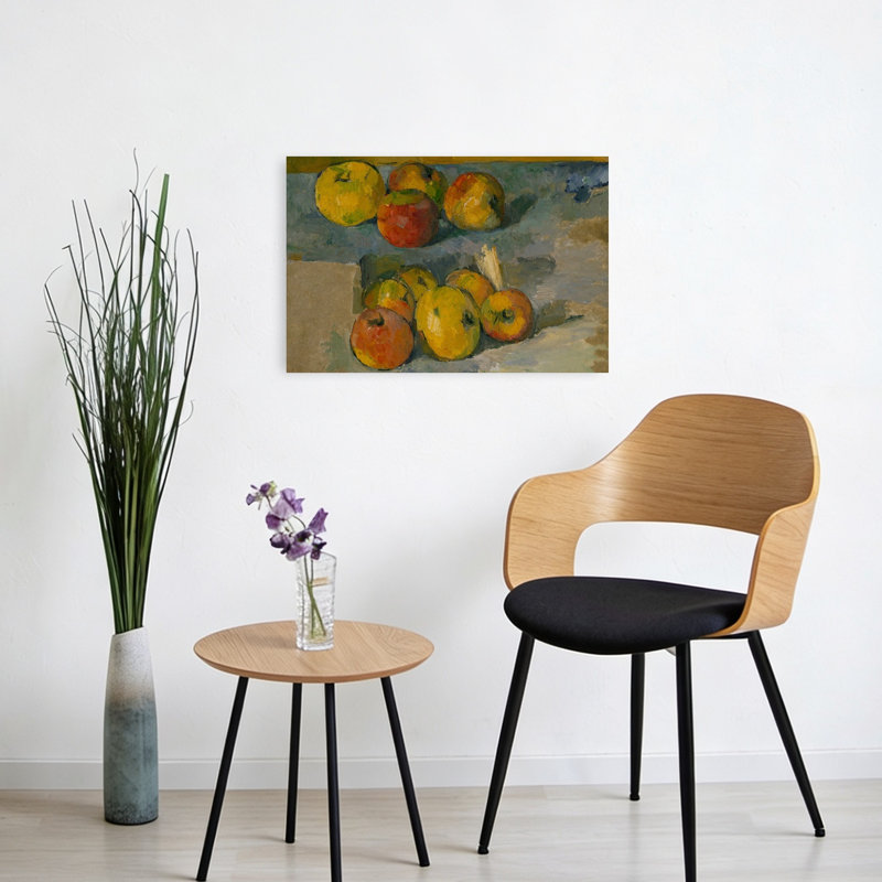 Pommes, 1878-1879, estampe d'art mural contemporain abstrait impressionniste représentant des fruits, H 16 po x l 24 po
