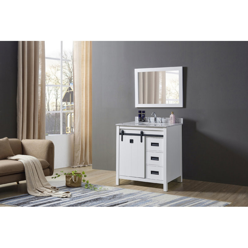 32'' Single Bathroom Vanity with Marble Top