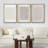 Geometric Subtle Abstract Modern Minimalist Neutral Home Decor - Framed Canvas Print Wall Art Work-73380200-73380199