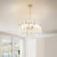 Lustre 9 lumières à intensité variable avec décoration en cristal