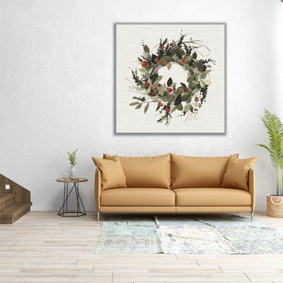 Farmhouse Wreath II - reproduction d'art sur toile