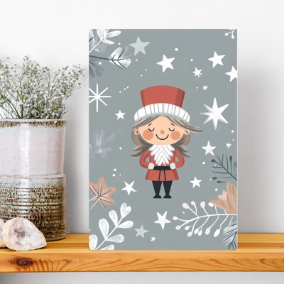 Nutcracker Winter Dream Dreamy Whimsical Abstract Winter Landscape Wall Art Print by Mathieu - Wrapped Canvas Print