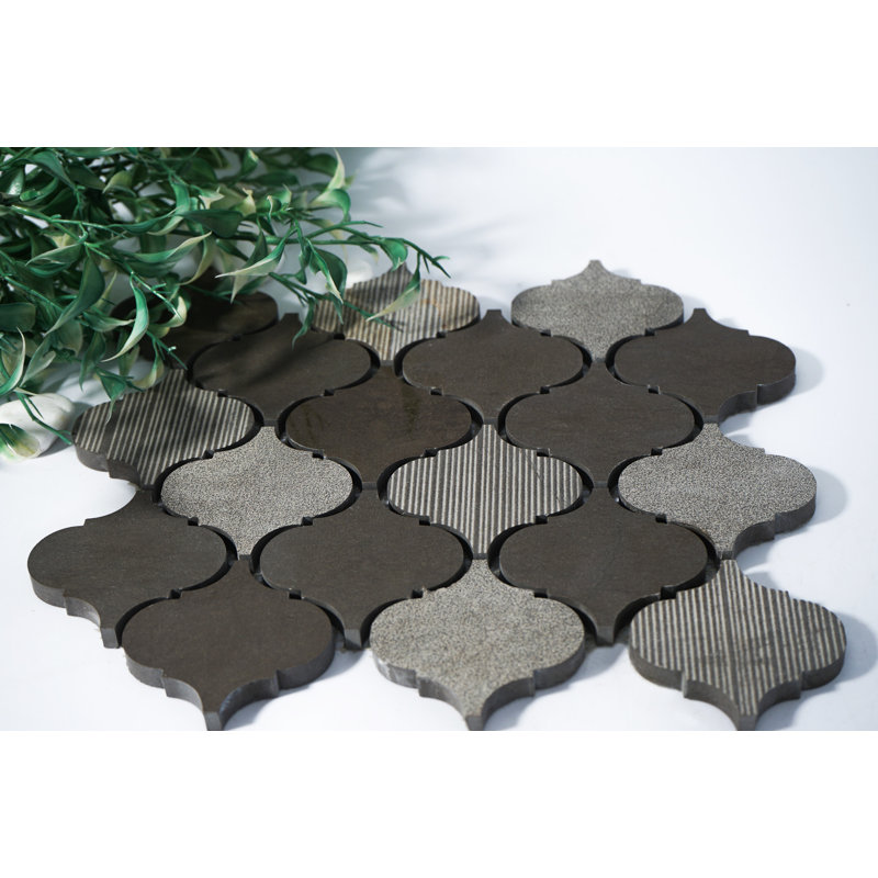 Carreau de mosaïque en pierre naturelle 9,25 po x 9,85 po