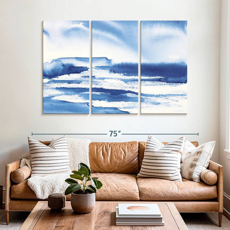Avery Ocean Blue I, 42" H x 65" W
