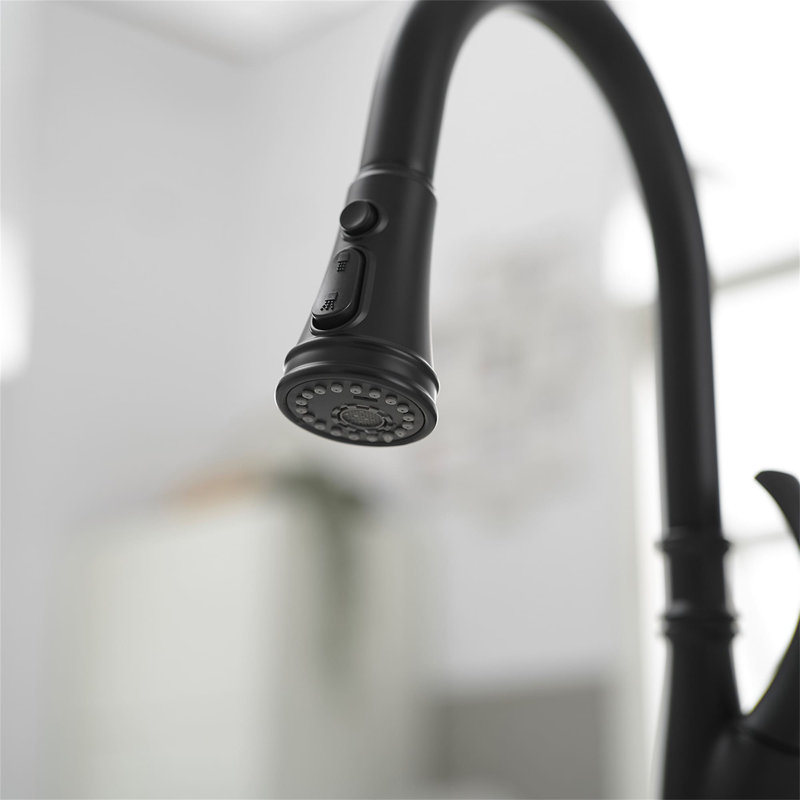 Single Hole Pull Out Kitchen Faucet With Sprayer Single Handle Kitchen Sink Faucets Modern High Arc Brass Kitchen Basin Taps With Deck Plate