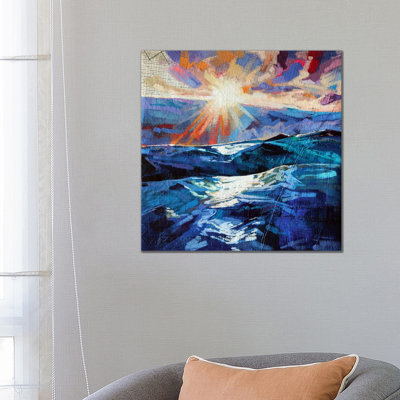Stormy Seas At Tullan by Kevin Lowery - Wrapped Canvas Painting