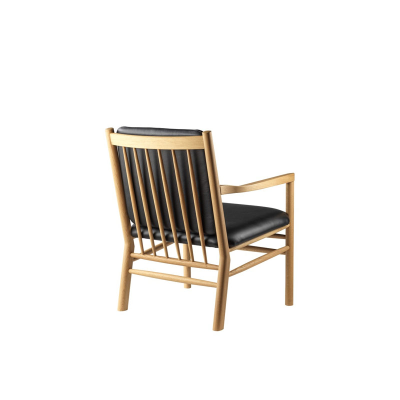 J147 Leather Armchair, Black