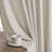 Pinch Pleated Light Filtering Linen Blended Curtains, Boho Back Tab Semi Sheer Drapes with Metal Rings and adjustable Hooks for Living Room Bedroom,2Panels,Cream Beige-532496621-532502713