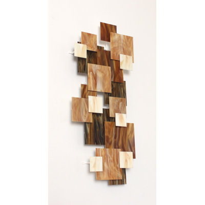 Sapphire TTS Glass And Metal Wall Sculpture