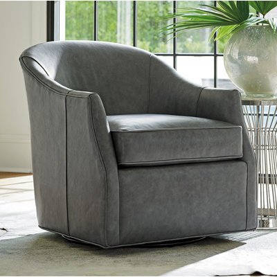 Chaise pivotante en cuir Ariana Escala